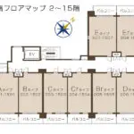 基準階フロアマップ 2～15階