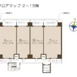 フロアマップ 2～15階