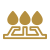 ガスコンロ（3口）アイコン